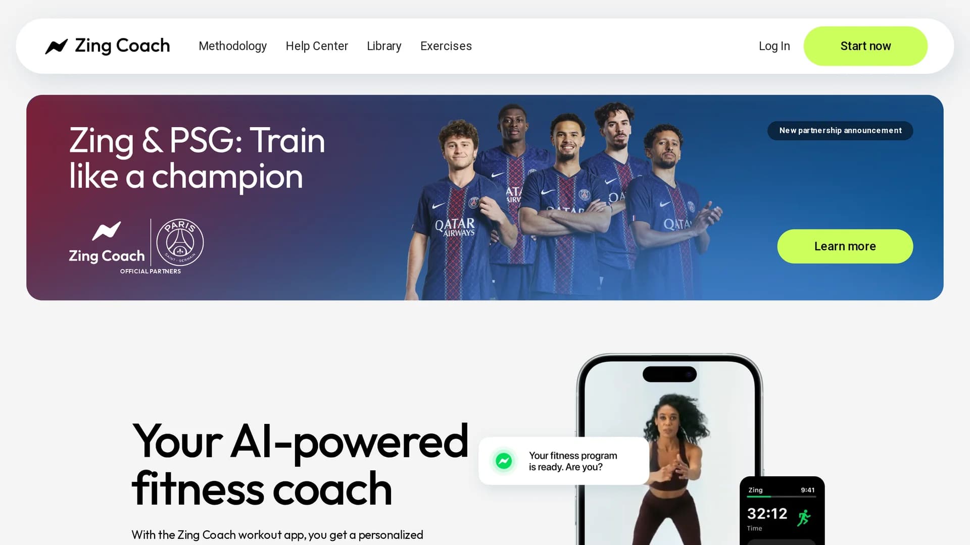 zing-coach homepage