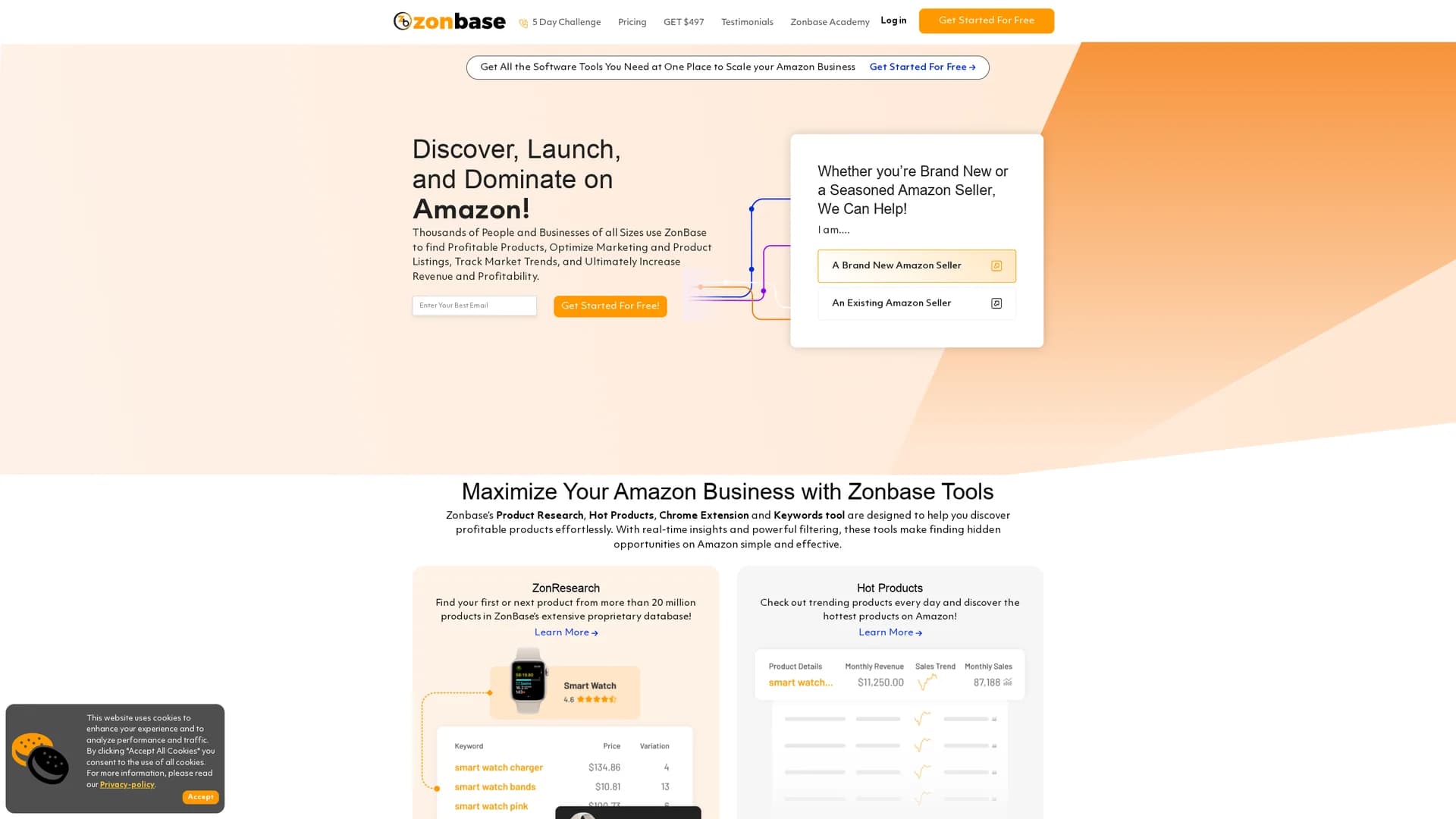 zonbase homepage